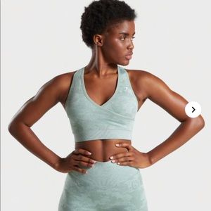 Gymshark Camo Seamless Sage Bra